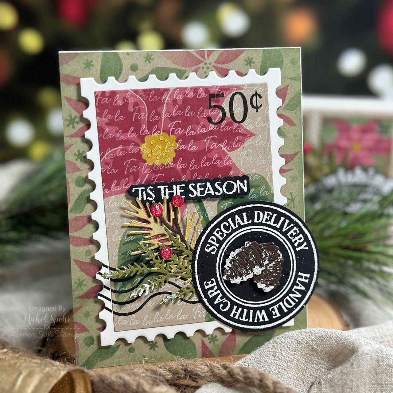 Waffle Flower Elegant Christmas 2 Clear Stamp and Die Set wfc1731 tis the season | color-code:ALT02
