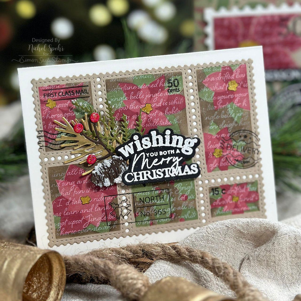 Waffle Flower Postage Collage Dies 421382 christmas | color-code:ALT05