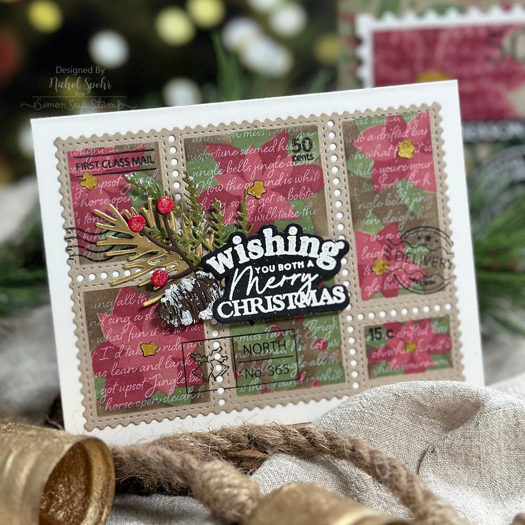 Waffle Flower Postage Collage Clear Stamps 421381 merry christmas | color-code:ALT06