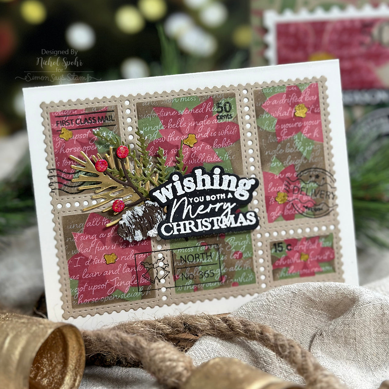 Waffle Flower Postage Collage Clear Stamps 421381 merry christmas | color-code:ALT06