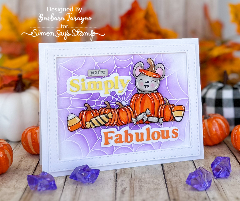 Whimsy Stamps STAMPtember Exclusive Spooky and Mice Stamps sss302767c Halloween Card | color-code:ALT01