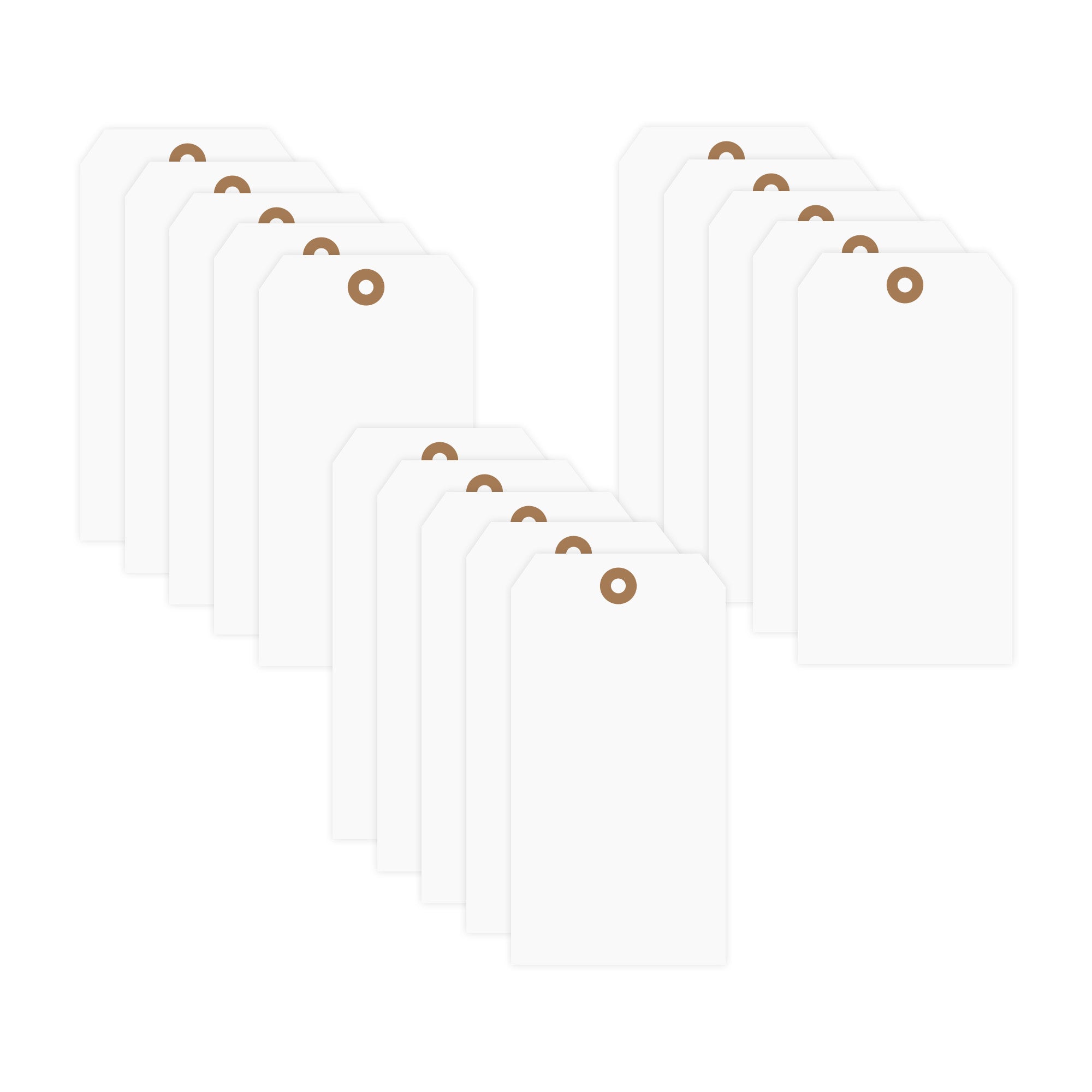 WHITE TAGS #8 Pack of 15 21318