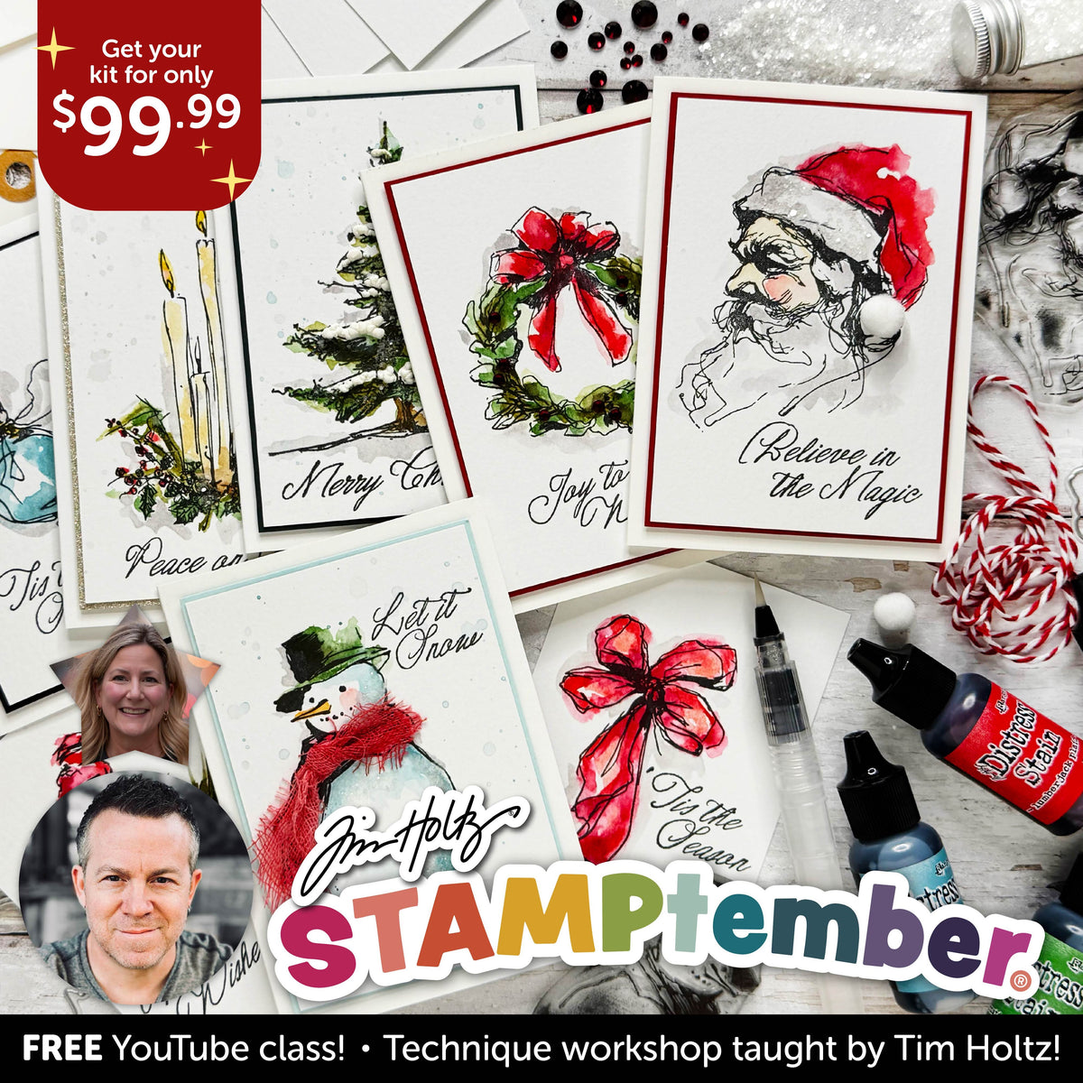 Tim Holtz STAMPtember 2026 Technique Workshop Class Kit Glamour Shot