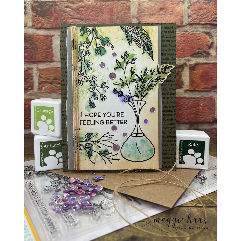 Simon Says Stamps and Dies Wildflower Cuttings set1003wc Friend Like You Get Well Card