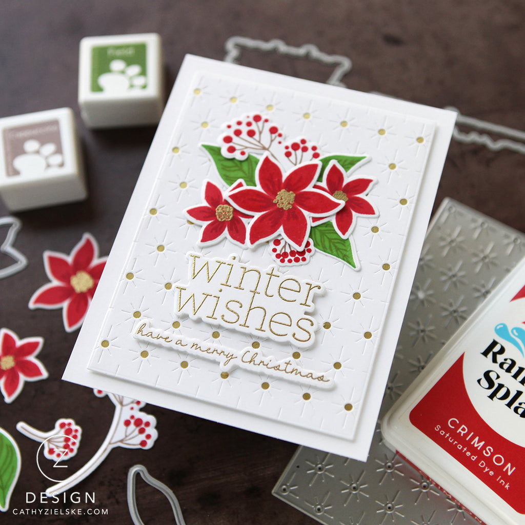 CZ Design Wafer Dies Winter Wishes czd218c All The Joy Christmas Card | color-code:ALT01