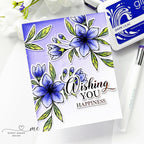 Gina K Designs Wishful Florals Layering Stencils gkdst82 Wishing You | color-code:ALT01