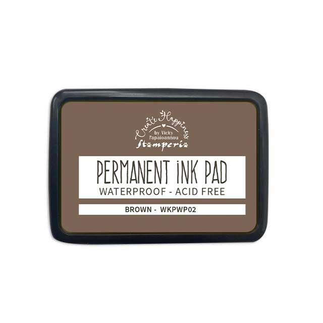 Stamperia Create Happiness Brown Permanent Ink Pad wkpwp02