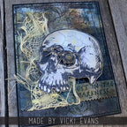 Tim Holtz Cling Rubber Stamps Foreboding cms470 scary skull