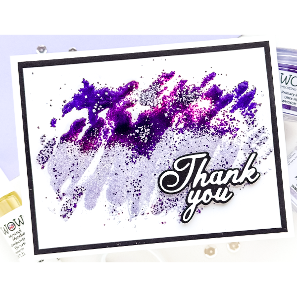 WOW Embossing Pastel Pearl Mist Ultra High wm07uh thank you