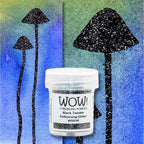 WOW Embossing Powder Glitter Black Twinkle Regular ws01r mushroom