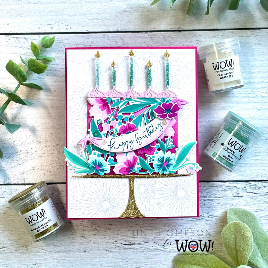 WOW Embossing Powder Glitter Minty ws297r birthday