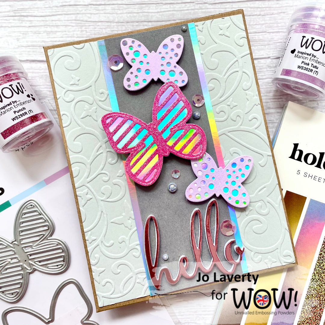 WOW Embossing Powder Glitter Pink Tu butterfly