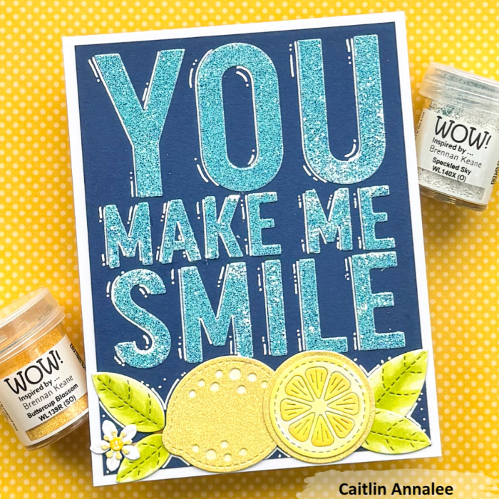 WOW Embossing Powder Speckled Sky wl140x you make me smile card