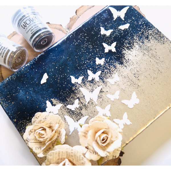 WOW Embossing Primary In The Navy Ultra High wh61uh butterflies