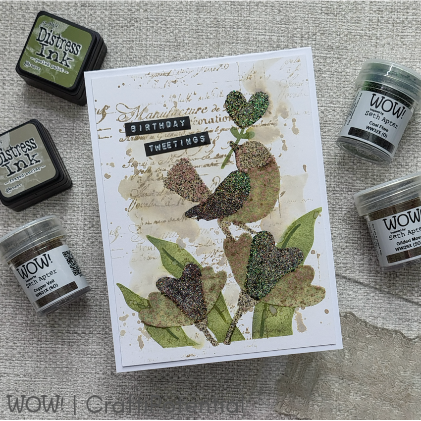 WOW Foraged Relics Quad of Mixed Media Powders wowkt006 birthday greetings