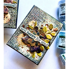 WOW Foraged Relics Quad of Mixed Media Powders wowkt006 buttons and greenery