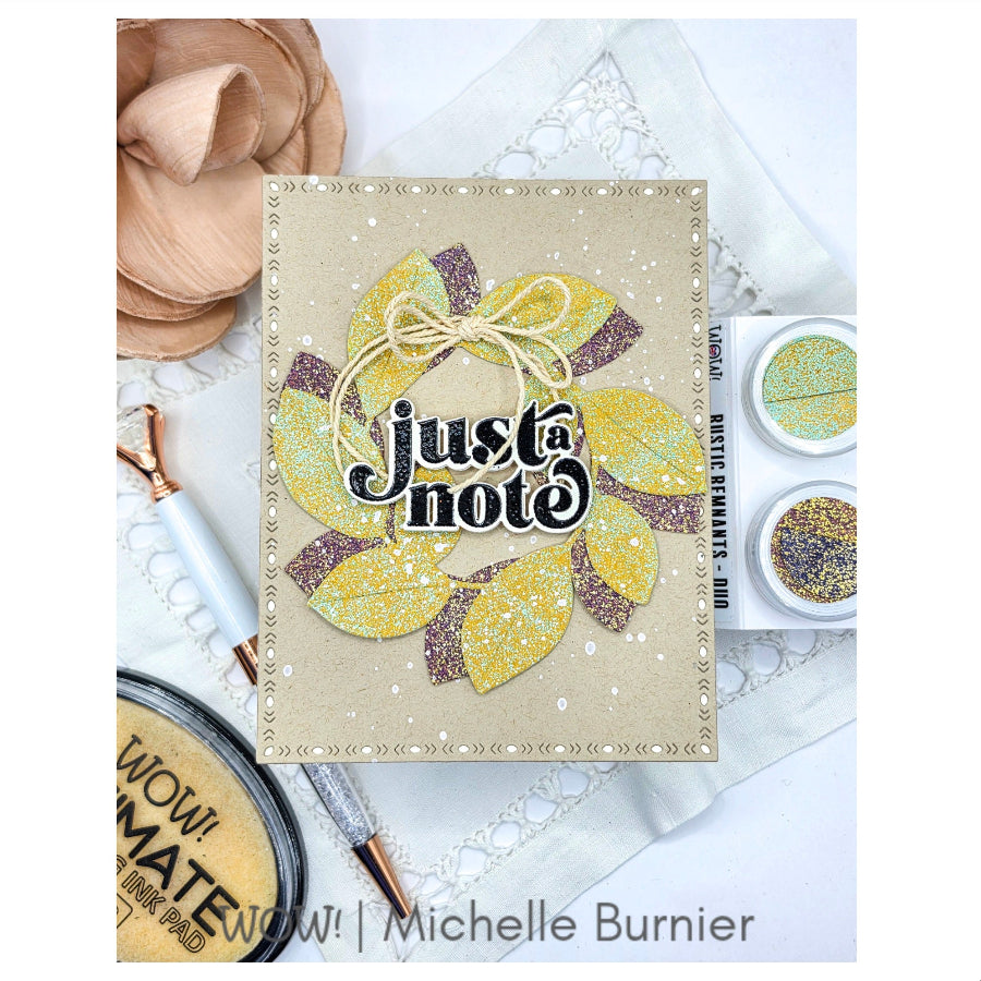 WOW Natures Duo Rustic Remnants Embossing Powders wowkd007 just a note card