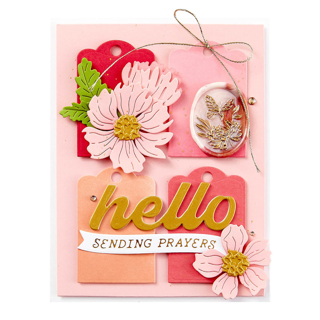 Spellbinders Peony Butterfly 3D Wax Seal Stamp ws3d-003 sending prayers