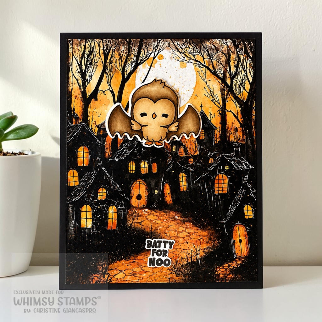 Whimsy Stamps Owl-O-Ween STAMPtember Exclusive Stamps 3480ssc