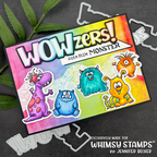 Whimsy Stamps Wowzers Word Dies WSD188 Monster