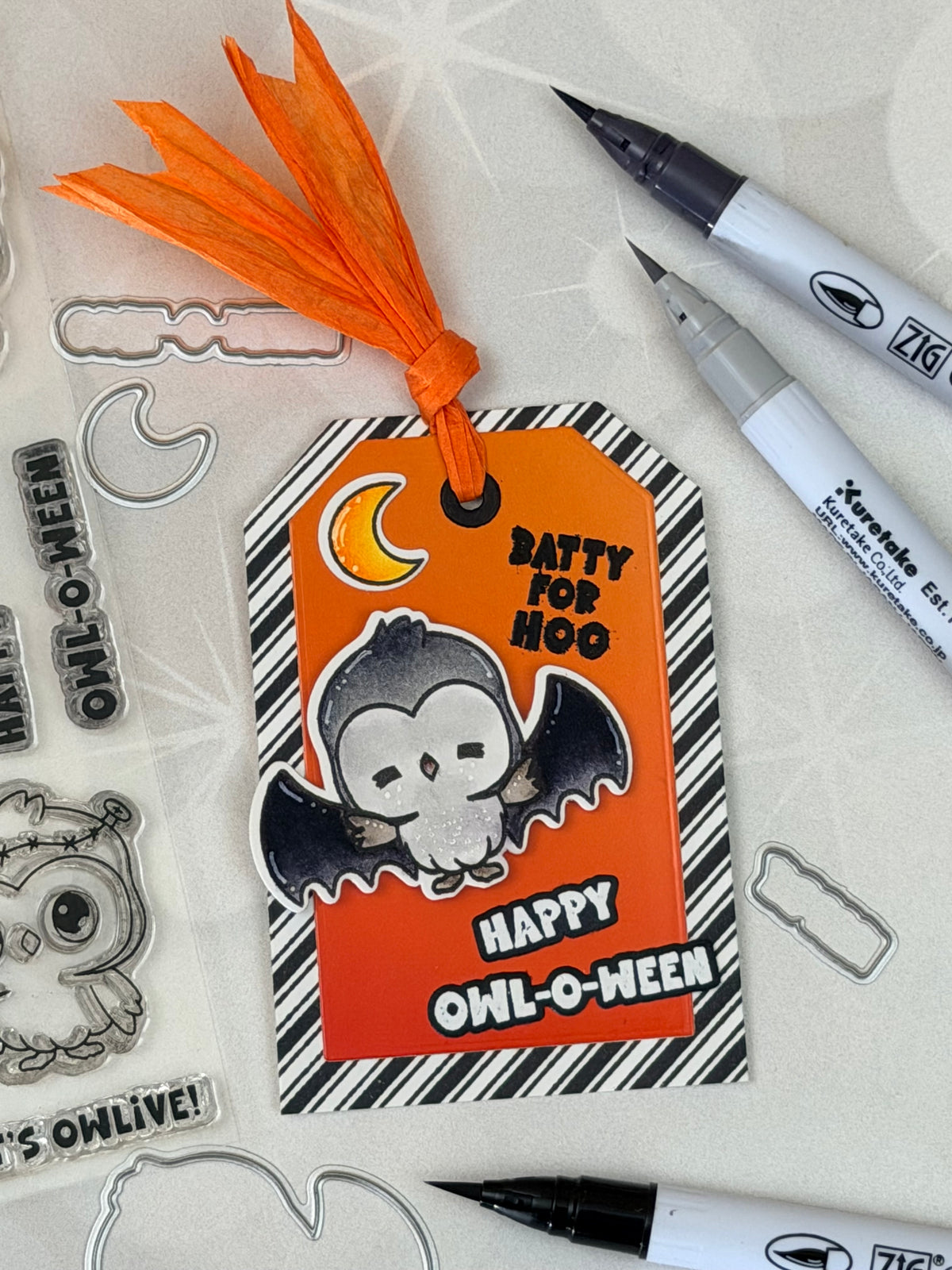 Whimsy Stamps Owl-O-Ween STAMPtember Exclusive Stamps 3480ssc
