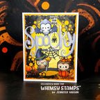 Whimsy Stamps Owl-O-Ween STAMPtember Exclusive Stamps 3480ssc