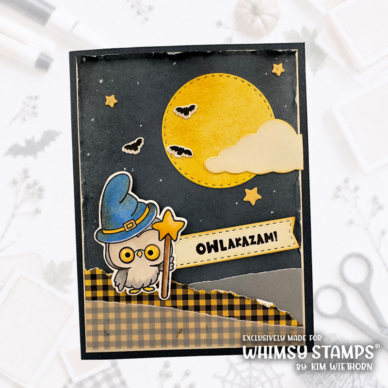 Whimsy Stamps Owl-O-Ween STAMPtember Exclusive Stamps 3480ssc