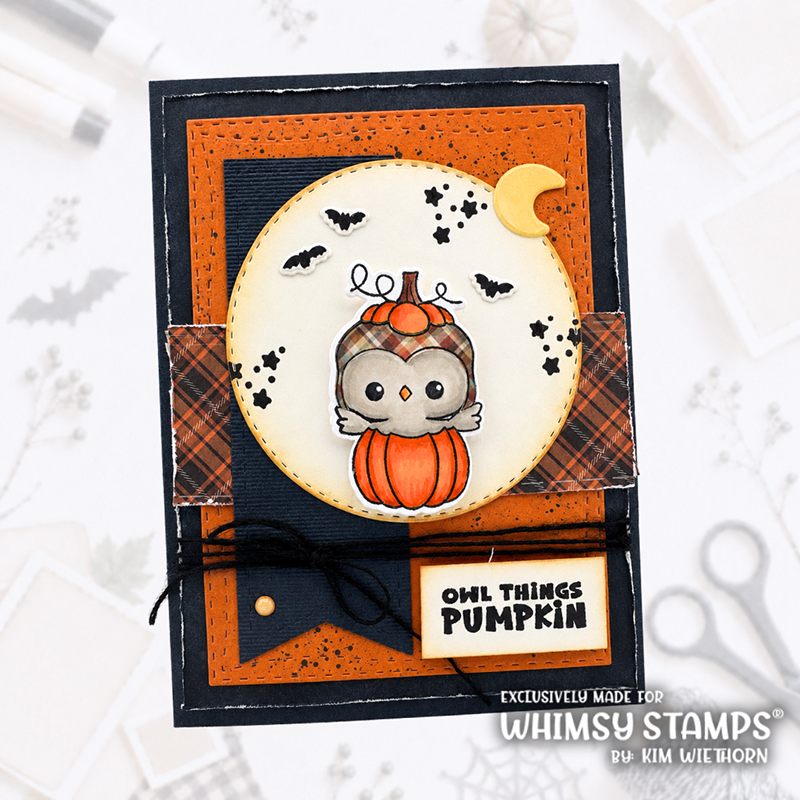 Whimsy Stamps Owl-O-Ween STAMPtember Exclusive Stamps 3480ssc