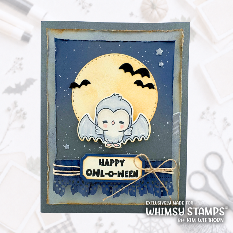 Whimsy Stamps Owl-O-Ween STAMPtember Exclusive Stamps 3480ssc