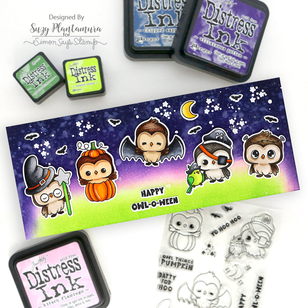 Whimsy Stamps Owl-O-Ween STAMPtember Exclusive Stamps 3480ssc