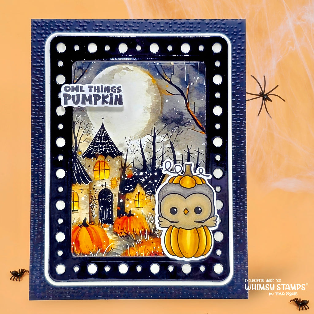 Whimsy Stamps Owl-O-Ween STAMPtember Exclusive Stamps 3480ssc