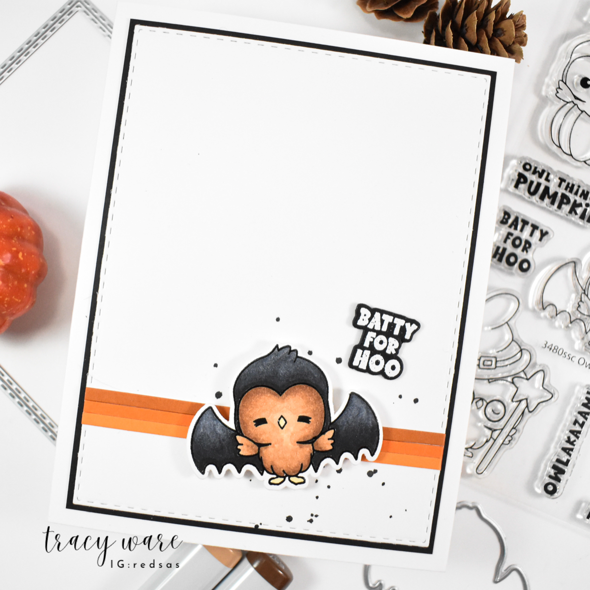 Whimsy Stamps Owl-O-Ween STAMPtember Exclusive Stamps 3480ssc