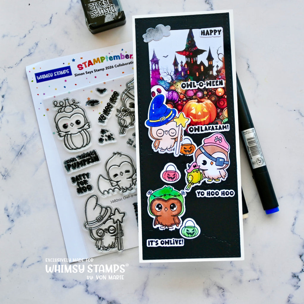 Whimsy Stamps Owl-O-Ween STAMPtember Exclusive Stamps and Dies