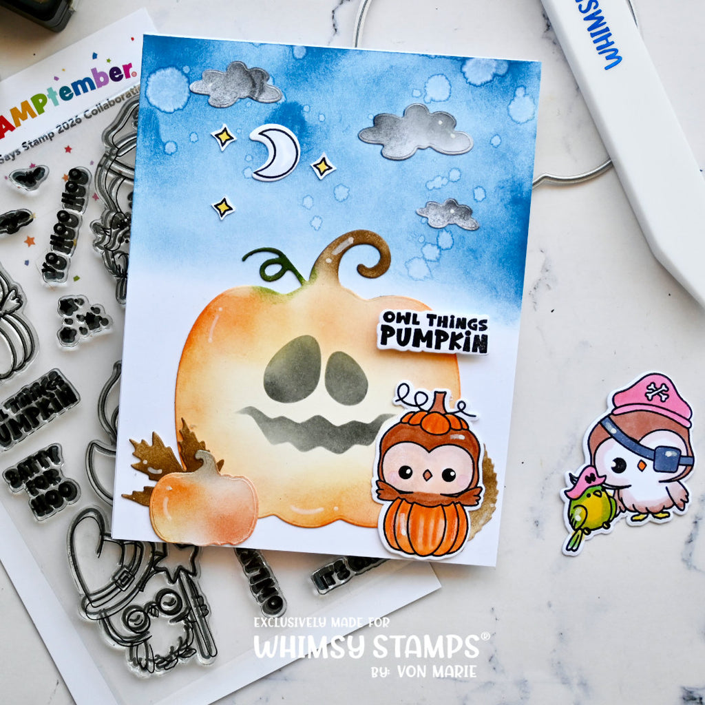 Whimsy Stamps Owl-O-Ween STAMPtember Exclusive Stamps and Dies