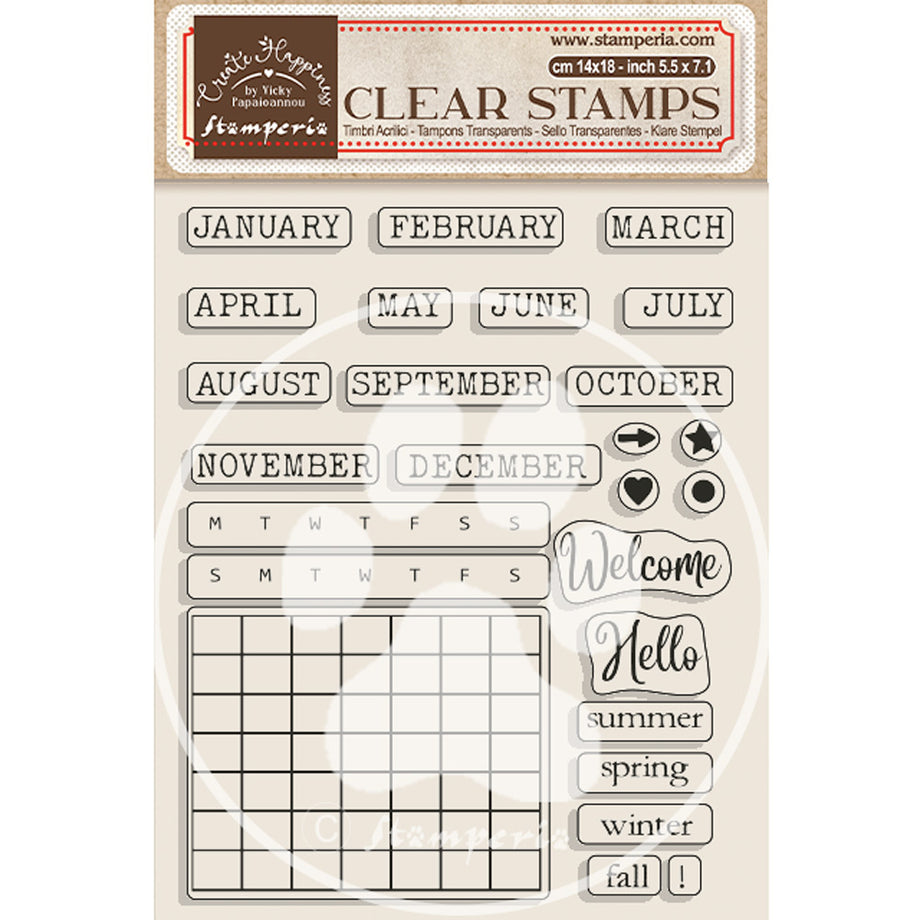Clear Stamps Planner Journal Stamps Monthly Layout With Weeks, Dates Rubber  Stamp for Craft, Scrapbooking, Decoration 