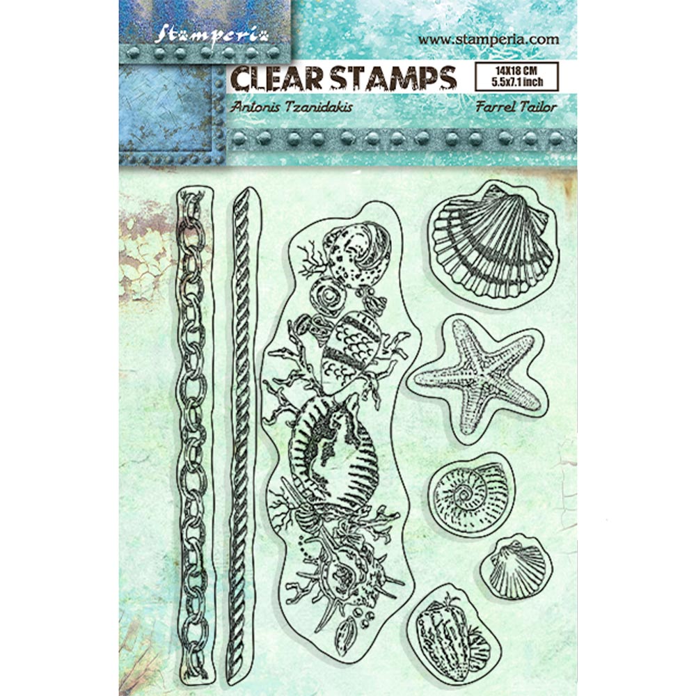 Stamperia Songs Of The Sea Shells Clear Stamps wtk181