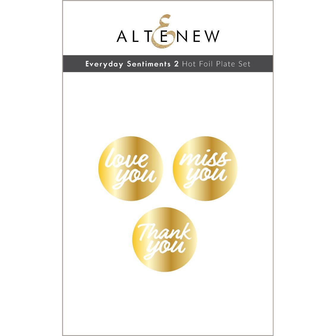 Altenew Everyday Sentiments 2 Hot Foil Plates ALT8024