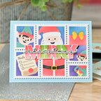 Waffle FLower Overlapping Merry Additions Matching Dies 422094 santa