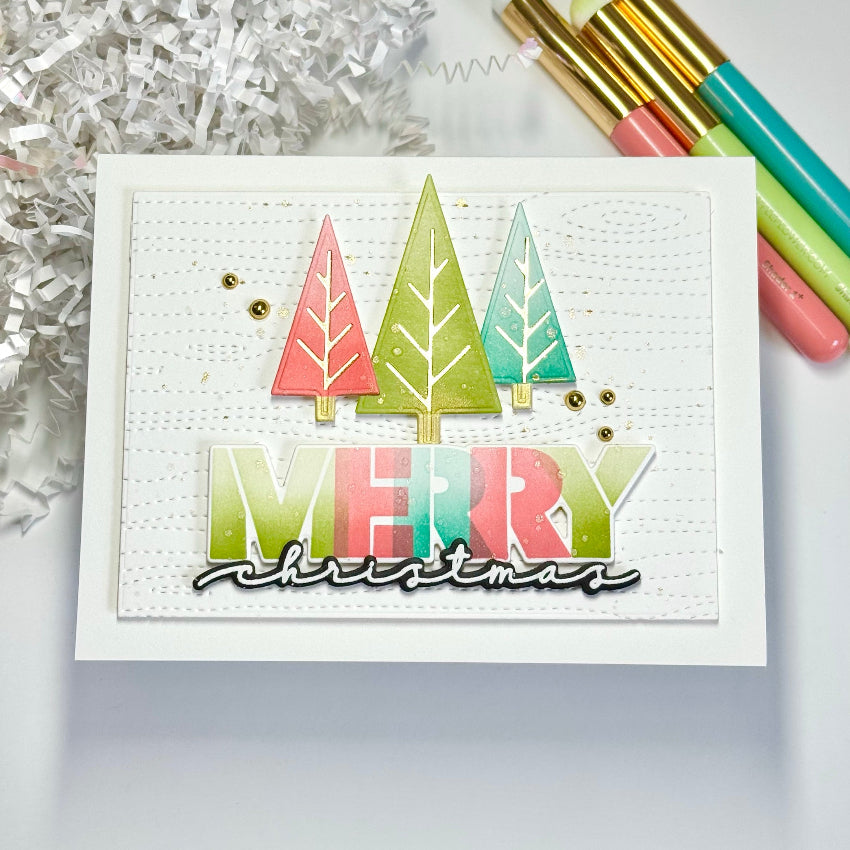 Waffle FLower Overlapping Merry Additions Matching Dies 422094 trees