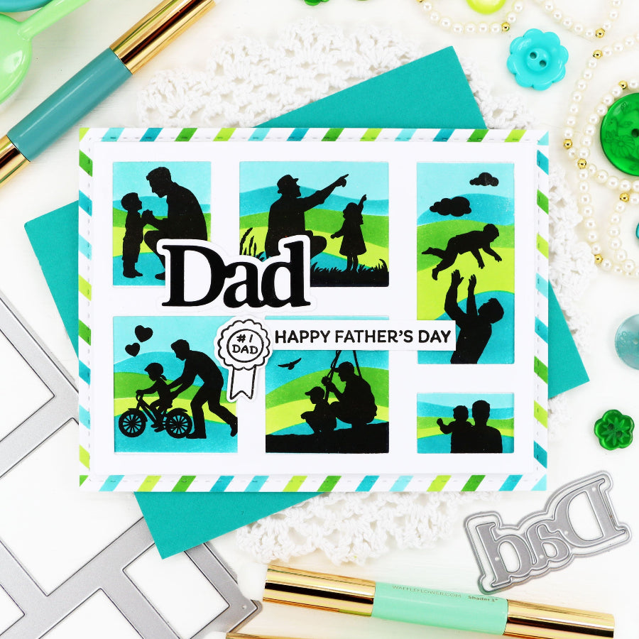 Waffle FLower Print Print Dad Word Dies 422456 happy father's day