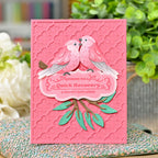 Waffle FLower Vintage Label 1 Dies 422056 birds