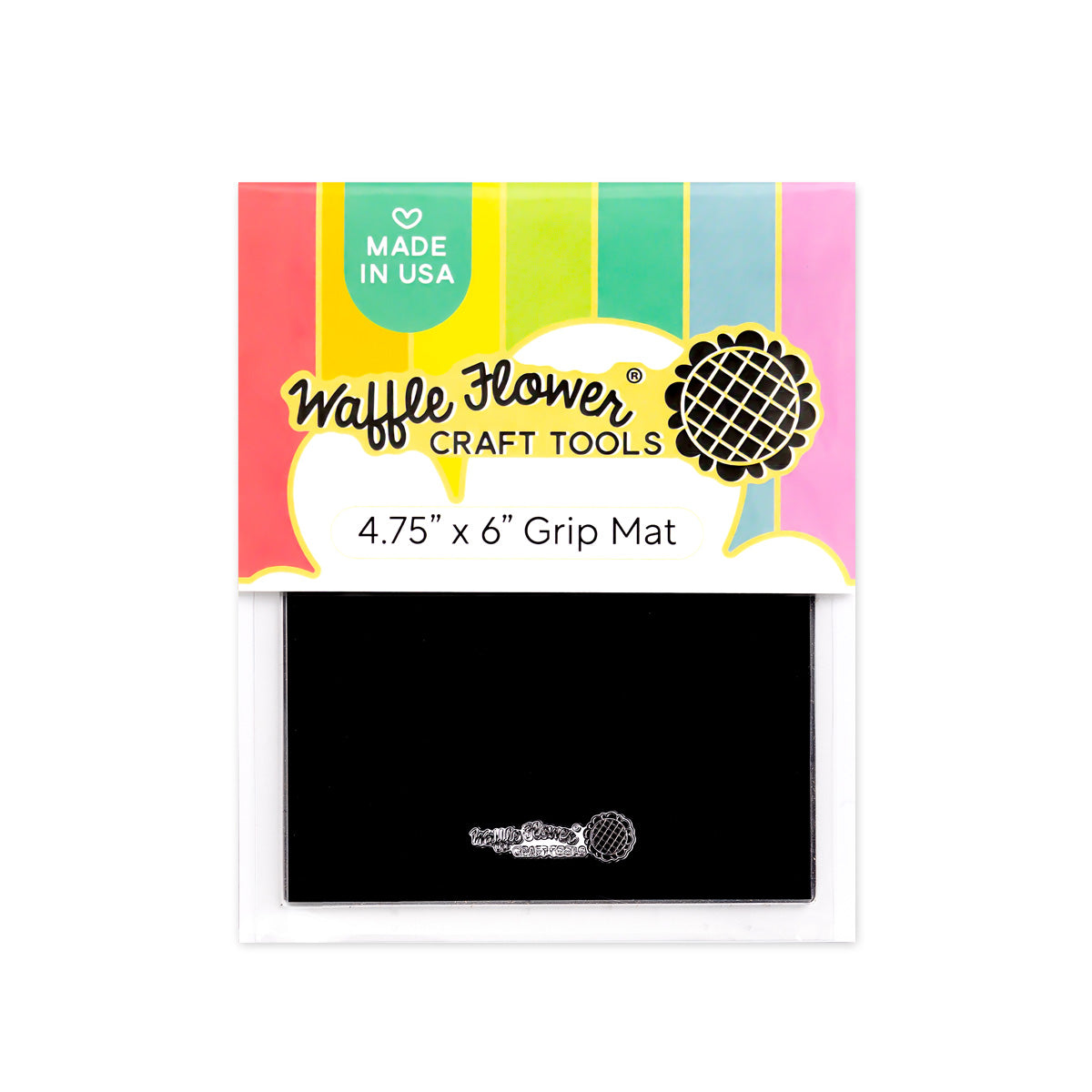Waffle Flower 4.75x6 inch Black Grip Mat wft095p