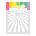 Waffle Flower A2 A6 A7 sized Sunburst Stencil 422514