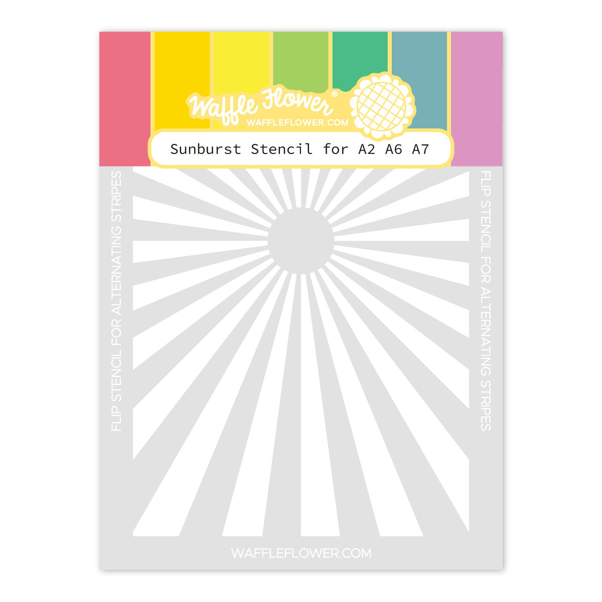 Waffle Flower A2 A6 A7 sized Sunburst Stencil 422514