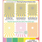 Waffle Flower A2 A6 A7 sized Sunburst Stencil 422514 how to use with dies guide