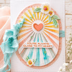 Waffle Flower A2 Piercing Elongated Ovals Dies 422504 close to my heart card