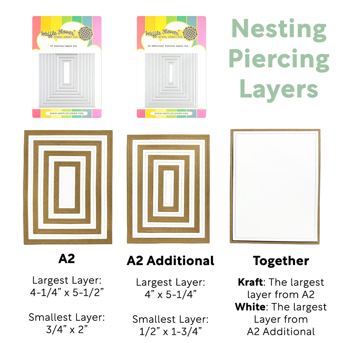 Waffle Flower A2 Piercing Layers Dies 421874 product image