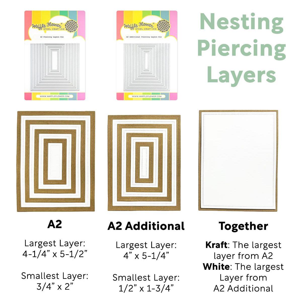 Waffle Flower A2 Piercing Layers and A2 Additional Piercing Layers Die Set product image