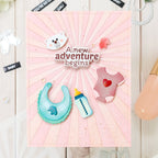 Waffle Flower A2 Piercing Sunburst Texture Die 422509 a  new adventure begins card