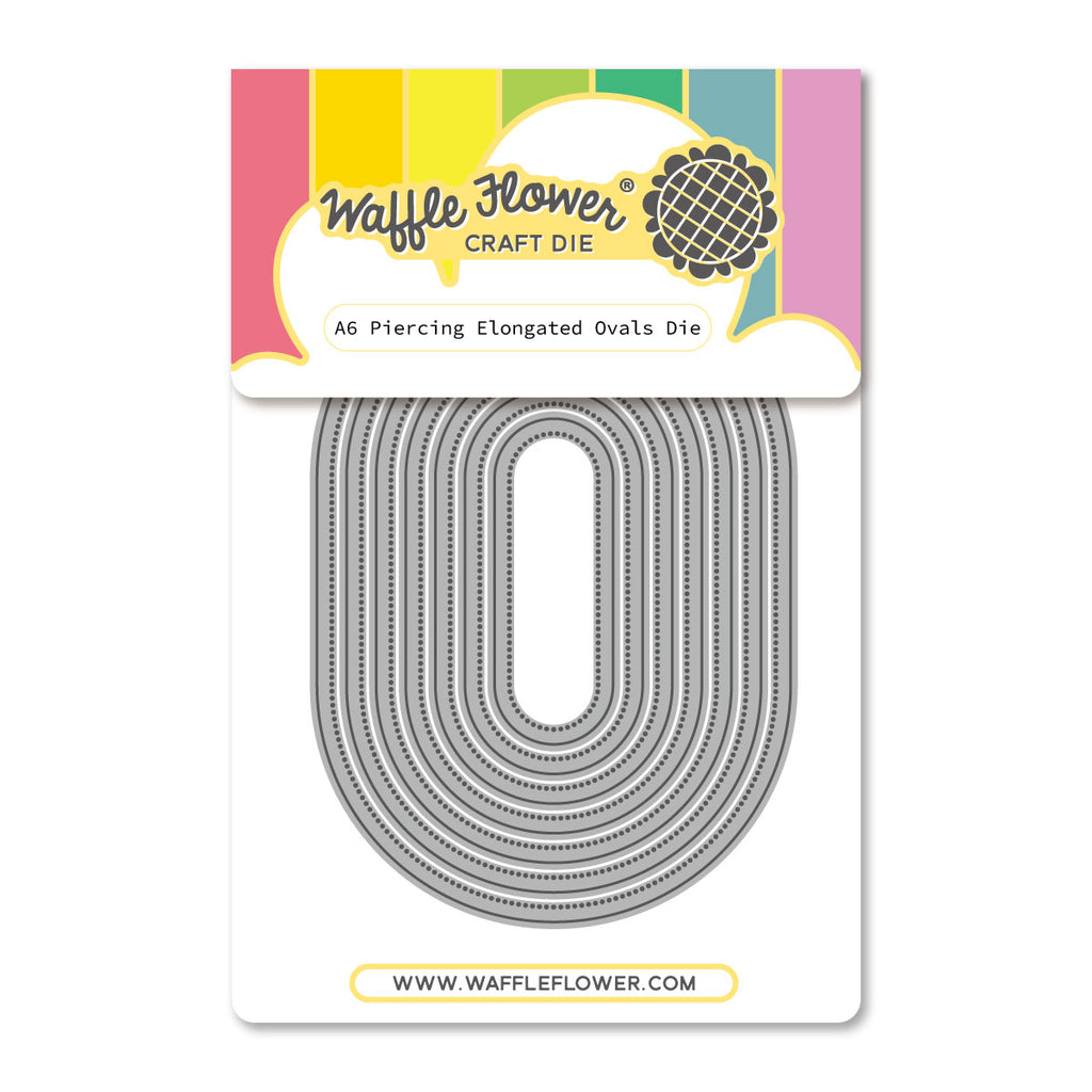 Waffle Flower A6 Piercing Elongated Ovals Dies 422505